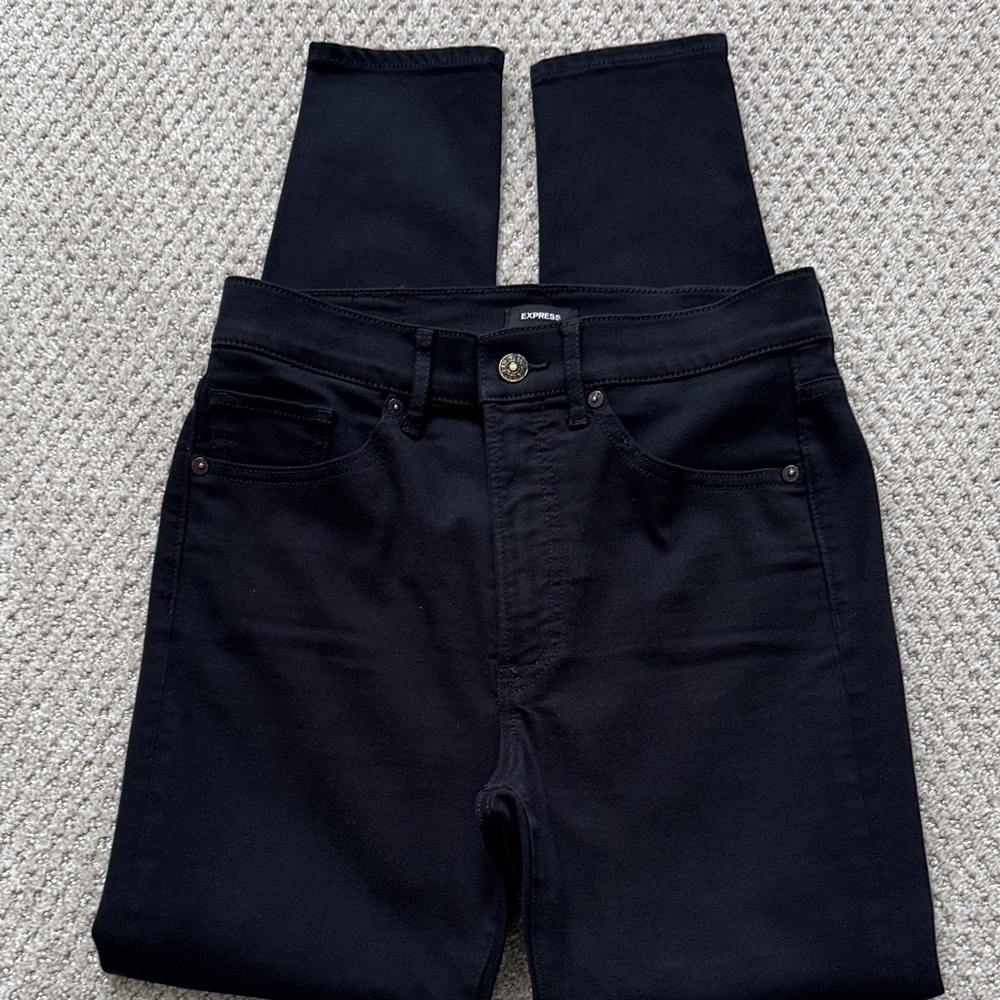 Express - High Rise Black Skinny Jeans - Picture 2 of 11
